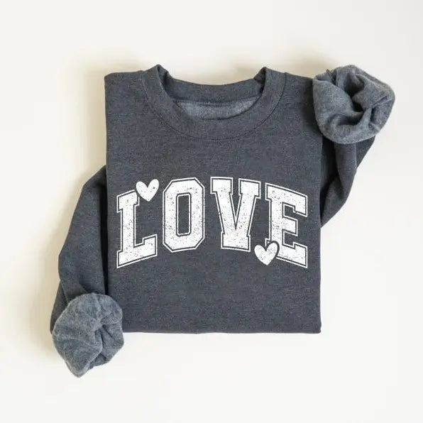 Retro Love Valentines Heart Sweatshirt