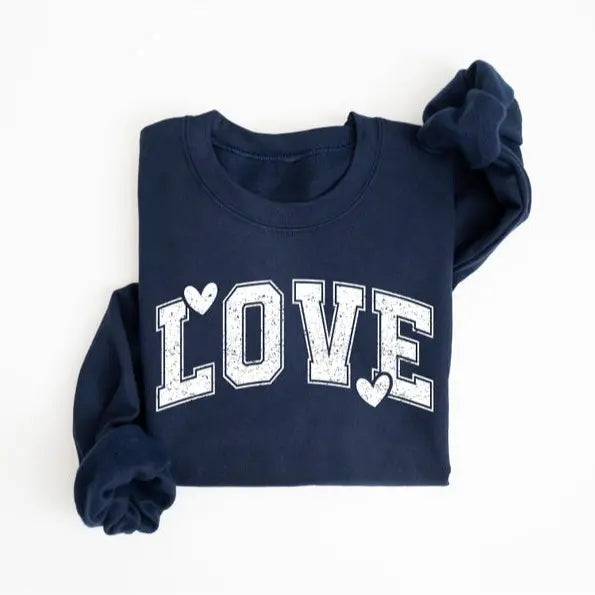 Retro Love Valentines Heart Sweatshirt