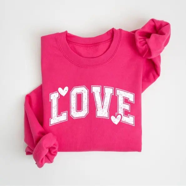 Retro Love Valentines Heart Sweatshirt
